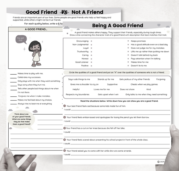 Friendship Worksheets for Kids