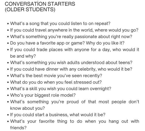 Social Skills Questions for Kids