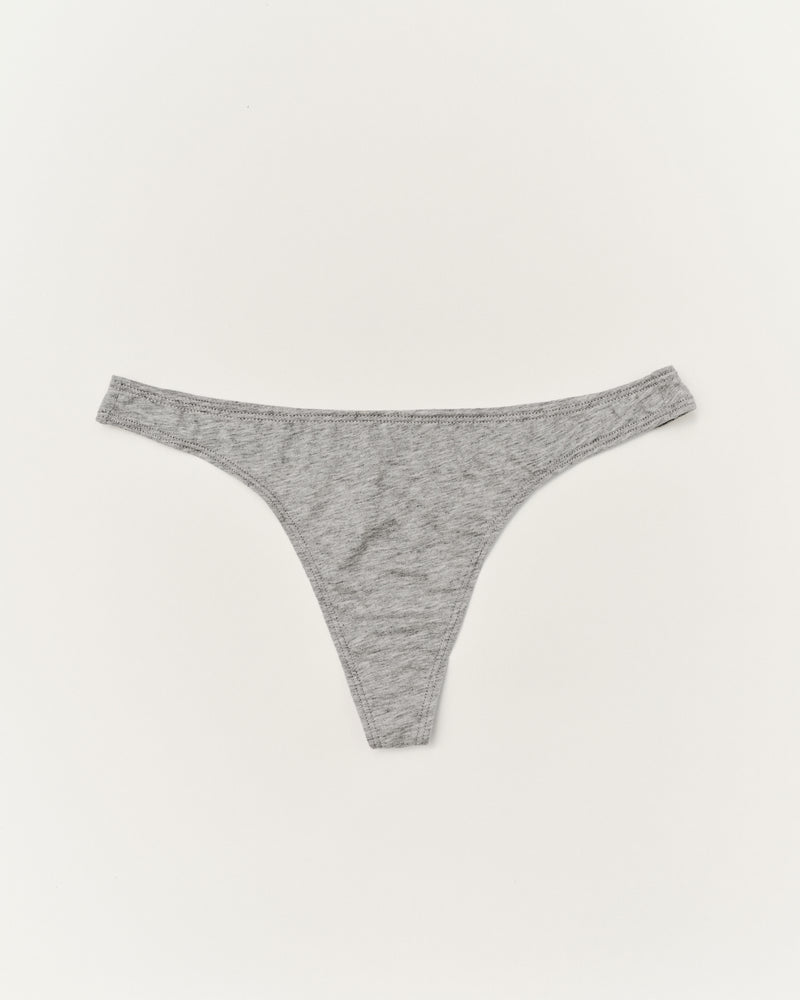 Cotton Thong - Heather