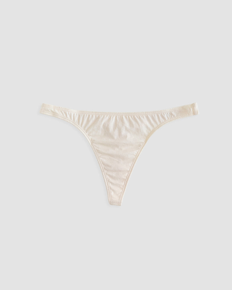 front of cotton thong in greige