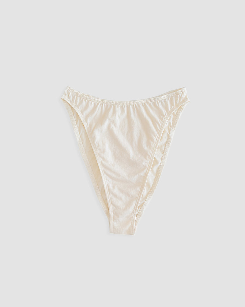 front of high-waisted french cut in greige