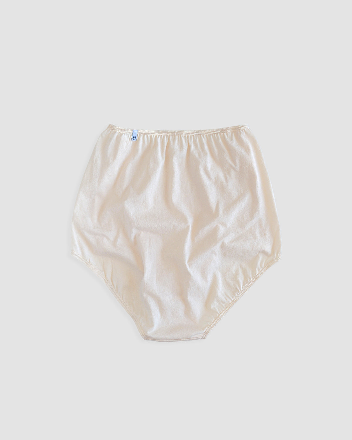 back of high-waisted brief full coverage in greige