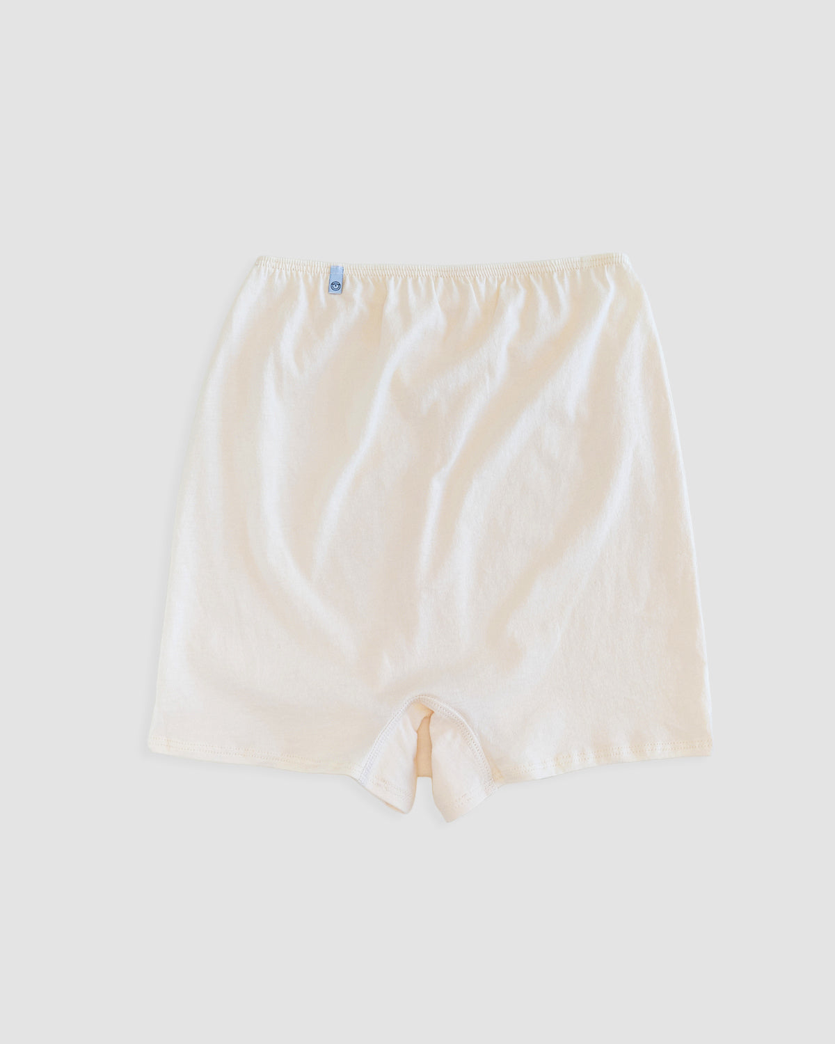 back of high sleep short in greige