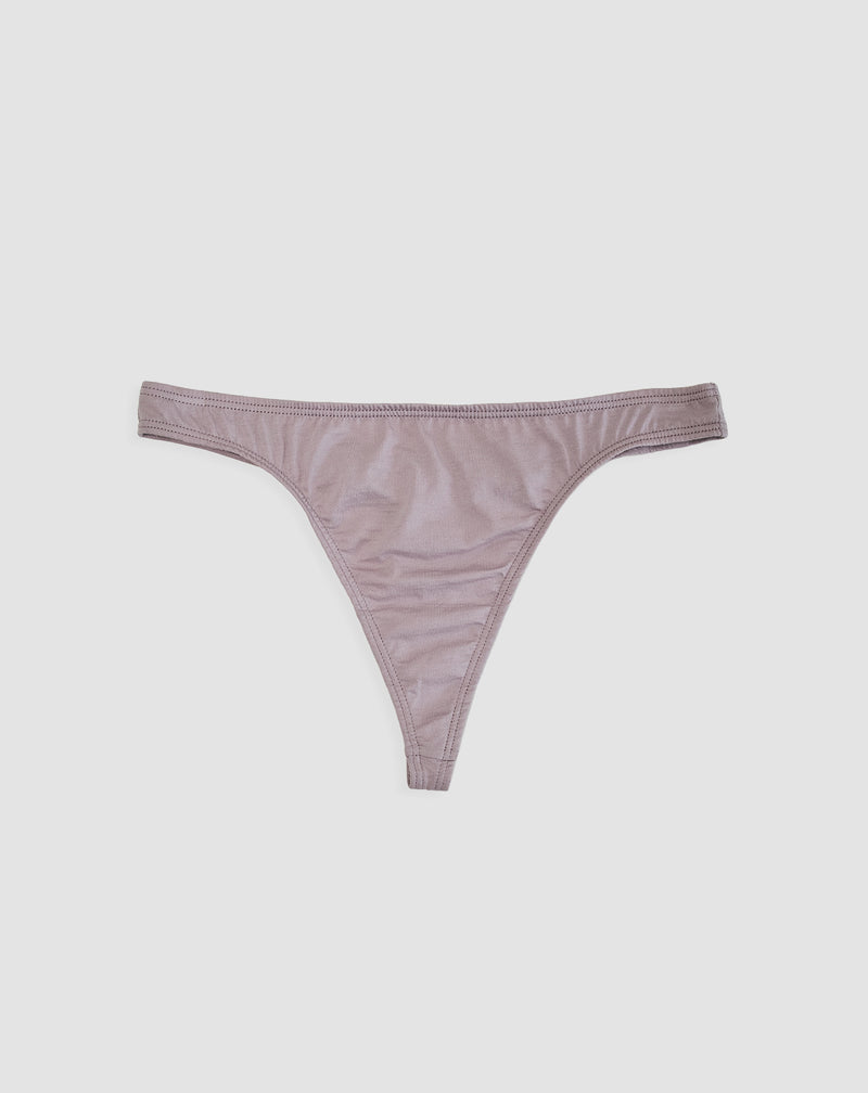 Cotton Thong - Dusty Mauve
