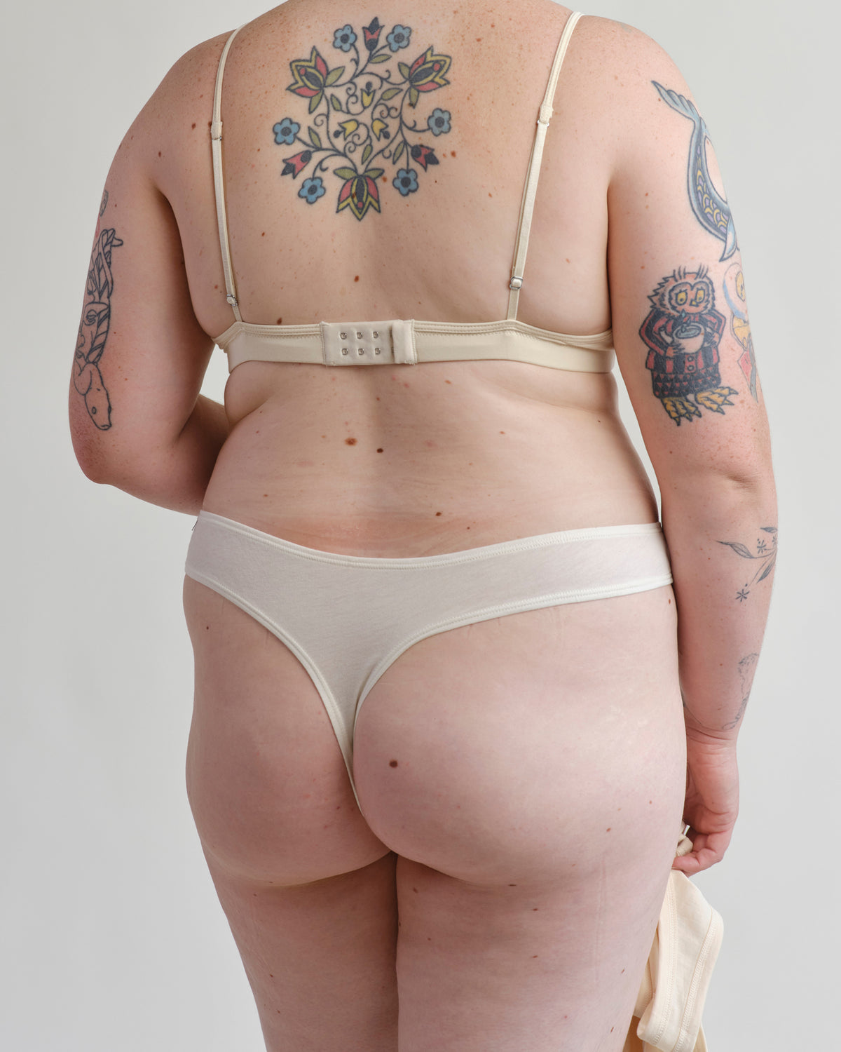 Cotton Thong - Greige