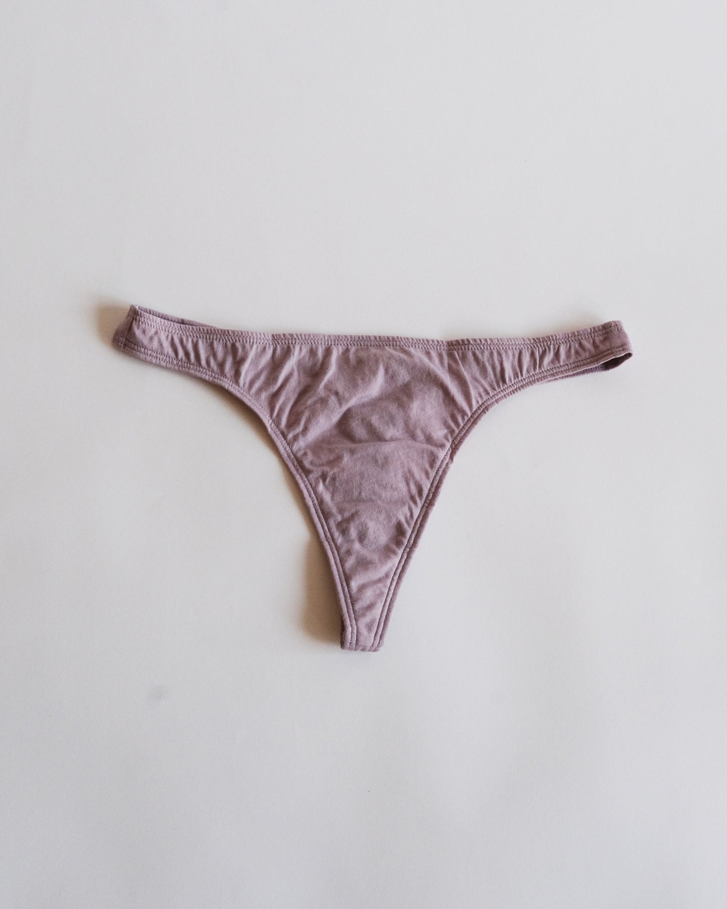 Cotton Thong - Dusty Mauve