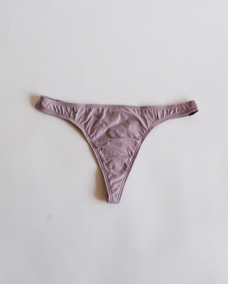 Cotton Thong - Dusty Mauve