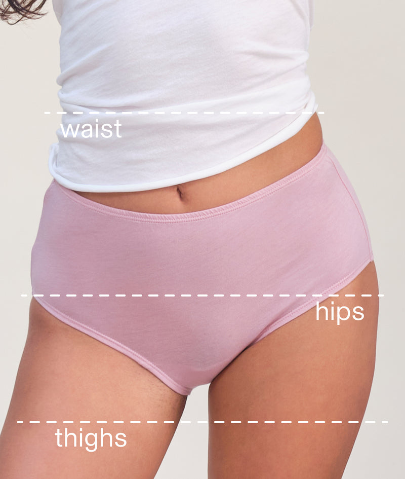 high waisted - 100% organic cotton mid-rise underwear, oddobody