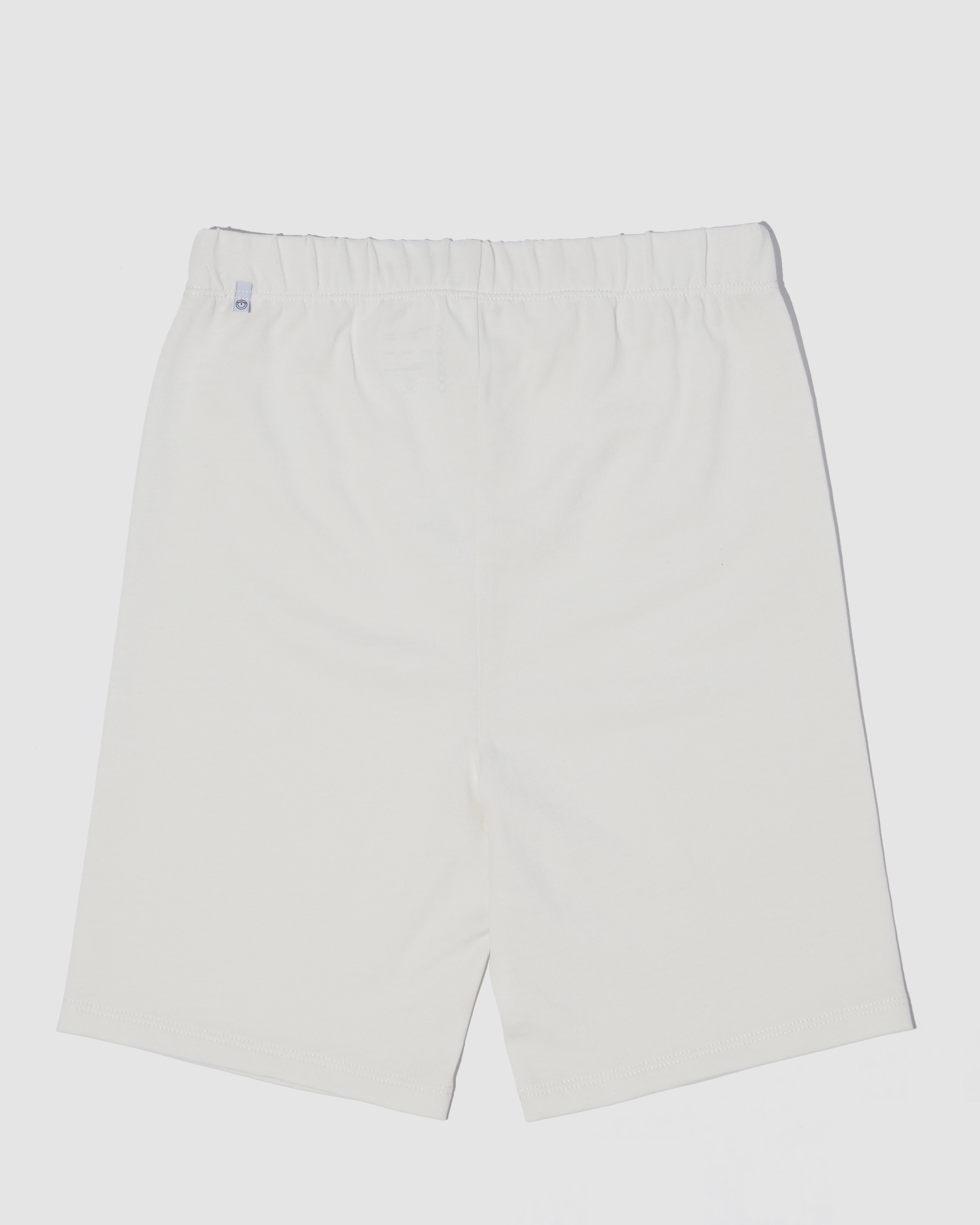 Fashion white cotton biker shorts