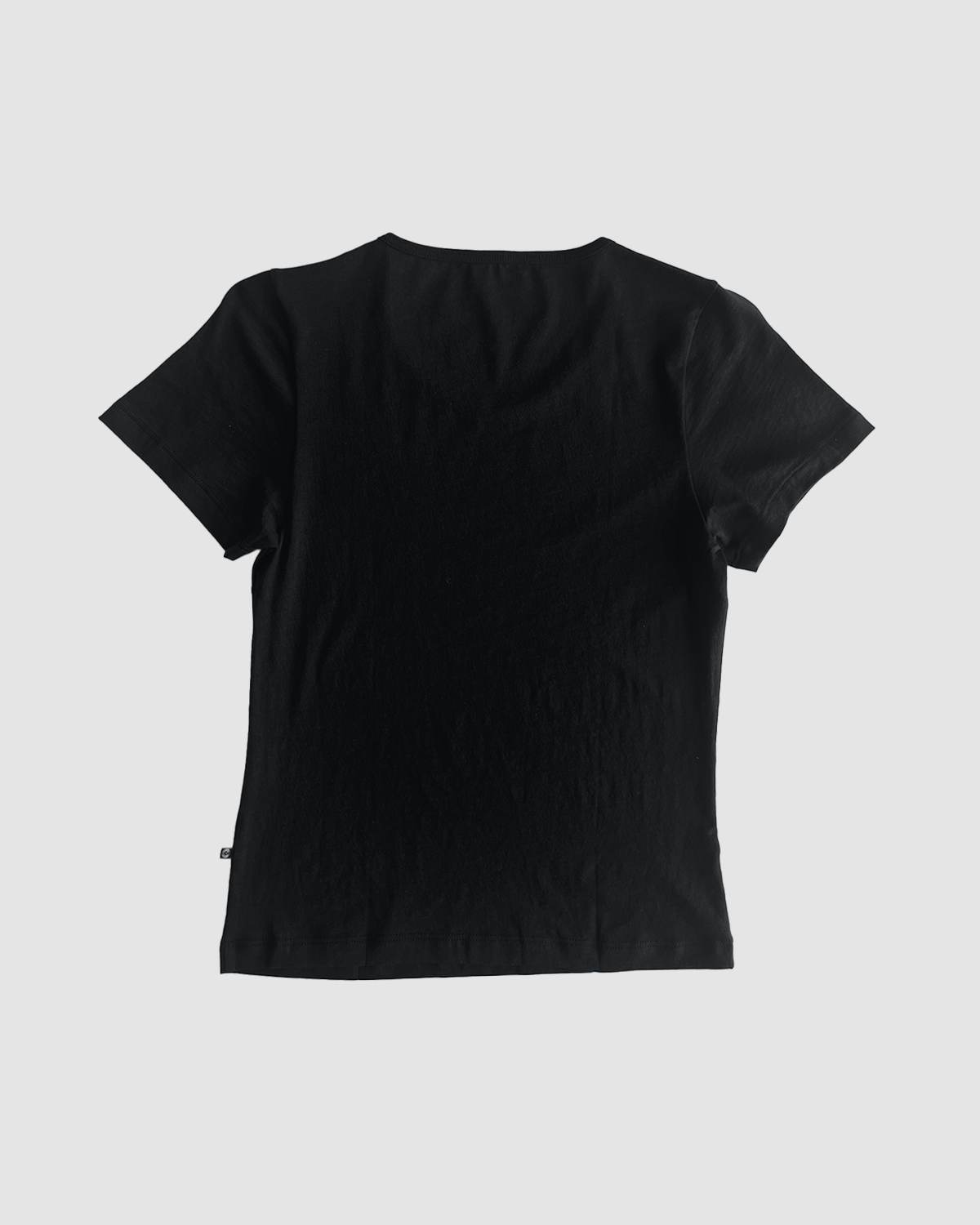 back of baby tee in midnight