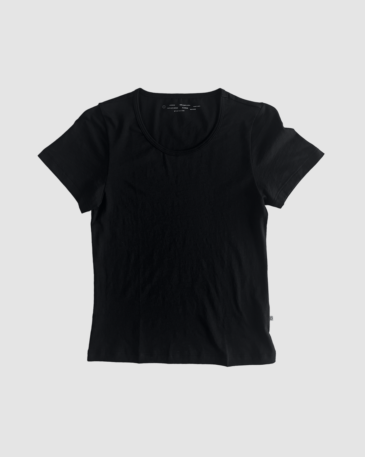 front of baby tee in midnight