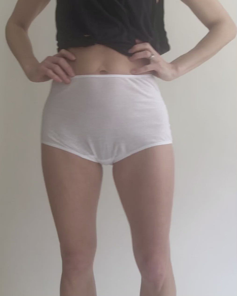 Slender Legs Hips Cropped Image Slim Female Body Cotton Underwear