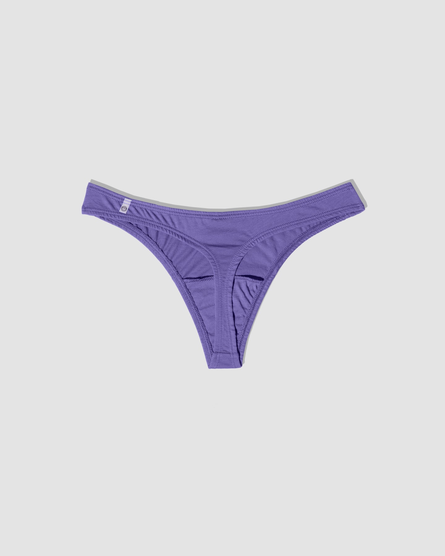 Green organic cotton thong with green and silver elastic – ecoology